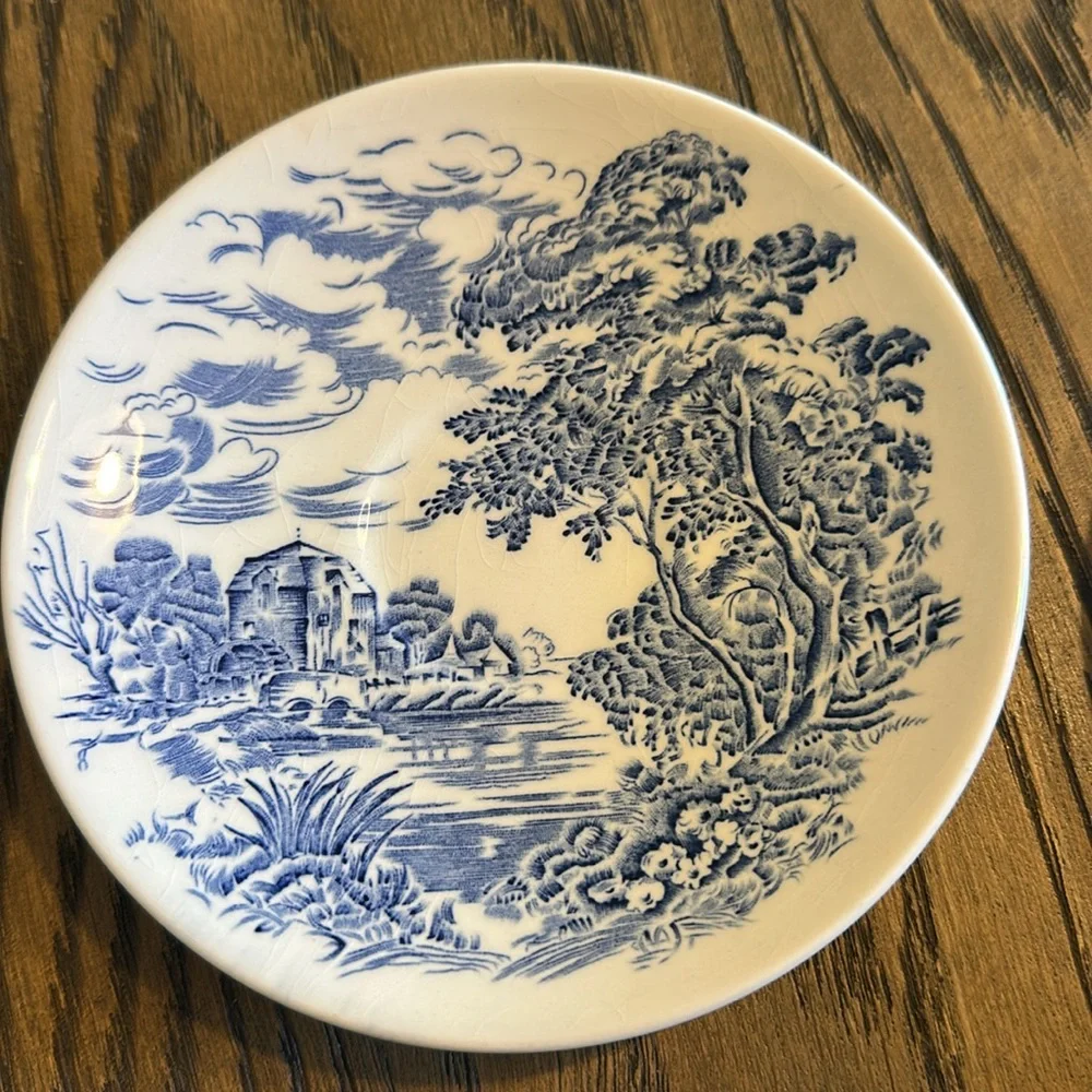 Wedgewood Countryside Blue White cup Saucer Wedgwood English Country